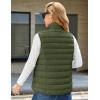 image:imageMAGCOMSEN Womens Puffer Vest Lightweight Stand Collar Zip 4 Pockets Puffy Vests Sleeveless Quilted Padded OuterwearArmy Green