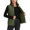 image:imageMAGCOMSEN Womens Puffer Vest Lightweight Stand Collar Zip 4 Pockets Puffy Vests Sleeveless Quilted Padded OuterwearArmy Green