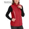 image:imageMAGCOMSEN Womens Puffer Vest Lightweight Stand Collar Zip 4 Pockets Puffy Vests Sleeveless Quilted Padded OuterwearAtomato Red
