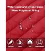 image:imageMAGCOMSEN Womens Puffer Vest Lightweight Stand Collar Zip 4 Pockets Puffy Vests Sleeveless Quilted Padded OuterwearAtomato Red