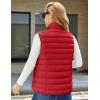 image:imageMAGCOMSEN Womens Puffer Vest Lightweight Stand Collar Zip 4 Pockets Puffy Vests Sleeveless Quilted Padded OuterwearAtomato Red