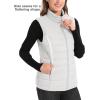 image:imageMAGCOMSEN Womens Puffer Vest Lightweight Stand Collar Zip 4 Pockets Puffy Vests Sleeveless Quilted Padded OuterwearAwhite