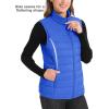 image:imageMAGCOMSEN Womens Puffer Vest Lightweight Stand Collar Zip 4 Pockets Puffy Vests Sleeveless Quilted Padded OuterwearAzure Blue