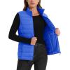 image:imageMAGCOMSEN Womens Puffer Vest Lightweight Stand Collar Zip 4 Pockets Puffy Vests Sleeveless Quilted Padded OuterwearAzure Blue