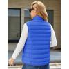 image:imageMAGCOMSEN Womens Puffer Vest Lightweight Stand Collar Zip 4 Pockets Puffy Vests Sleeveless Quilted Padded OuterwearAzure Blue