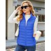 image:imageMAGCOMSEN Womens Puffer Vest Lightweight Stand Collar Zip 4 Pockets Puffy Vests Sleeveless Quilted Padded OuterwearAzure Blue