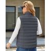 image:imageMAGCOMSEN Womens Puffer Vest Lightweight Stand Collar Zip 4 Pockets Puffy Vests Sleeveless Quilted Padded OuterwearDark Grey