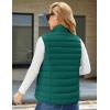image:imageMAGCOMSEN Womens Puffer Vest Lightweight Stand Collar Zip 4 Pockets Puffy Vests Sleeveless Quilted Padded OuterwearEmerald Green