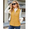 image:imageMAGCOMSEN Womens Puffer Vest Lightweight Stand Collar Zip 4 Pockets Puffy Vests Sleeveless Quilted Padded OuterwearGinger