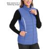 image:imageMAGCOMSEN Womens Puffer Vest Lightweight Stand Collar Zip 4 Pockets Puffy Vests Sleeveless Quilted Padded OuterwearLight Blue
