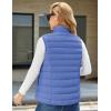 image:imageMAGCOMSEN Womens Puffer Vest Lightweight Stand Collar Zip 4 Pockets Puffy Vests Sleeveless Quilted Padded OuterwearLight Blue