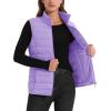 image:imageMAGCOMSEN Womens Puffer Vest Lightweight Stand Collar Zip 4 Pockets Puffy Vests Sleeveless Quilted Padded OuterwearLight Purple