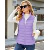 image:imageMAGCOMSEN Womens Puffer Vest Lightweight Stand Collar Zip 4 Pockets Puffy Vests Sleeveless Quilted Padded OuterwearLight Purple