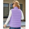 image:imageMAGCOMSEN Womens Puffer Vest Lightweight Stand Collar Zip 4 Pockets Puffy Vests Sleeveless Quilted Padded OuterwearLight Purple