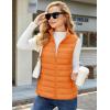image:imageMAGCOMSEN Womens Puffer Vest Lightweight Stand Collar Zip 4 Pockets Puffy Vests Sleeveless Quilted Padded OuterwearOrange