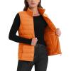 image:imageMAGCOMSEN Womens Puffer Vest Lightweight Stand Collar Zip 4 Pockets Puffy Vests Sleeveless Quilted Padded OuterwearOrange