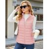 image:imageMAGCOMSEN Womens Puffer Vest Lightweight Stand Collar Zip 4 Pockets Puffy Vests Sleeveless Quilted Padded OuterwearPink