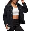image:imageMAGCOMSEN Womens Corduroy Jacket Sherpa Fleece Lined Warm Winter Coat Button Down Casual Jacket with PocketsBlack