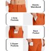 image:imageMAGCOMSEN Mens Hiking Cargo Shorts Quick Dry Lightweight 9 Golf Shorts Summer Casual Work Outdoor with 5 Zipper PocketsOrange
