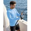 image:imageMAGCOMSEN Mens UPF 50 Sun Protection Hoodies Quick Dry Long Sleeve Rash Guard Lightweight Hoodie Shirt Fishing RunningBlue