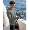 image:imageMAGCOMSEN Mens UPF 50 Sun Protection Hoodies Quick Dry Long Sleeve Rash Guard Lightweight Hoodie Shirt Fishing RunningDark Grey