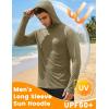 image:imageMAGCOMSEN Mens UPF 50 Sun Protection Hoodies Quick Dry Long Sleeve Rash Guard Lightweight Hoodie Shirt Fishing RunningDullcyan