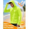 image:imageMAGCOMSEN Mens UPF 50 Sun Protection Hoodies Quick Dry Long Sleeve Rash Guard Lightweight Hoodie Shirt Fishing RunningFlgreen