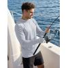 image:imageMAGCOMSEN Mens UPF 50 Sun Protection Hoodies Quick Dry Long Sleeve Rash Guard Lightweight Hoodie Shirt Fishing RunningLight Grey
