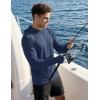image:imageMAGCOMSEN Mens UPF 50 Sun Protection Hoodies Quick Dry Long Sleeve Rash Guard Lightweight Hoodie Shirt Fishing RunningNavy