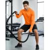 image:imageMAGCOMSEN Mens UPF 50 Sun Protection Hoodies Quick Dry Long Sleeve Rash Guard Lightweight Hoodie Shirt Fishing RunningOrange