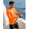 image:imageMAGCOMSEN Mens UPF 50 Sun Protection Hoodies Quick Dry Long Sleeve Rash Guard Lightweight Hoodie Shirt Fishing RunningOrange