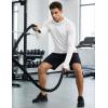 image:imageMAGCOMSEN Mens UPF 50 Sun Protection Hoodies Quick Dry Long Sleeve Rash Guard Lightweight Hoodie Shirt Fishing RunningWhite