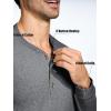 image:imageMAGCOMSEN Long Sleeve Henley Shirts for Mens Fall Shirts Cotton Casual Shirts Black L