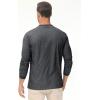 image:imageMAGCOMSEN Long Sleeve Henley Shirts for Mens Fall Shirts Cotton Casual Shirts Black L