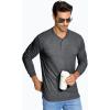 image:imageMAGCOMSEN Long Sleeve Henley Shirts for Mens Fall Shirts Cotton Casual Shirts Black L