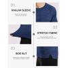 image:imageMAGCOMSEN Mens Short Sleeve Moisture Wicking Shirts Athletic Running Workout TShirts Performance Breathable TshirtBaby Blue