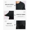 image:imageMAGCOMSEN Mens Short Sleeve Moisture Wicking Shirts Athletic Running Workout TShirts Performance Breathable TshirtBlack