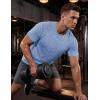 image:imageMAGCOMSEN Mens Short Sleeve Moisture Wicking Shirts Athletic Running Workout TShirts Performance Breathable TshirtLtblue
