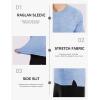 image:imageMAGCOMSEN Mens Short Sleeve Moisture Wicking Shirts Athletic Running Workout TShirts Performance Breathable TshirtLtblue