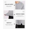 image:imageMAGCOMSEN Mens Short Sleeve Moisture Wicking Shirts Athletic Running Workout TShirts Performance Breathable TshirtLtgray