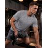 image:imageMAGCOMSEN Mens Short Sleeve Moisture Wicking Shirts Athletic Running Workout TShirts Performance Breathable TshirtLtgray