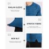image:imageMAGCOMSEN Mens Short Sleeve Moisture Wicking Shirts Athletic Running Workout TShirts Performance Breathable TshirtMedium Blue