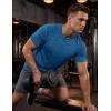 image:imageMAGCOMSEN Mens Short Sleeve Moisture Wicking Shirts Athletic Running Workout TShirts Performance Breathable TshirtMedium Blue
