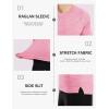 image:imageMAGCOMSEN Mens Short Sleeve Moisture Wicking Shirts Athletic Running Workout TShirts Performance Breathable TshirtPink