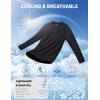 image:imageMAGCOMSEN Mens Sun Protection Shirts UPF 50 UV SPF Long Sleeve Dry Fit Shirt Workout Athletic Fishing Running Rash GuardBlack