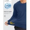 image:imageMAGCOMSEN Mens Sun Protection Shirts UPF 50 UV SPF Long Sleeve Dry Fit Shirt Workout Athletic Fishing Running Rash GuardBlue Grey