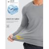 image:imageMAGCOMSEN Mens Sun Protection Shirts UPF 50 UV SPF Long Sleeve Dry Fit Shirt Workout Athletic Fishing Running Rash GuardLight Grey
