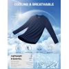 image:imageMAGCOMSEN Mens Sun Protection Shirts UPF 50 UV SPF Long Sleeve Dry Fit Shirt Workout Athletic Fishing Running Rash GuardNavy
