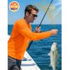image:imageMAGCOMSEN Mens Sun Protection Shirts UPF 50 UV SPF Long Sleeve Dry Fit Shirt Workout Athletic Fishing Running Rash GuardOrange