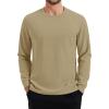 image:imageMAGCOMSEN Mens Thermal Shirts Long Sleeve Waffle Underwear Top Cold Weather Base Layer Winter Warm UndershirtsKhaki